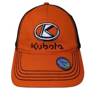 Kubota Strapback Baseball Cap Orange One Size Adjustable Choko Authentics